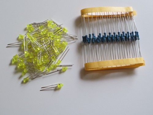 Lot led jaunes - ∅, 12v