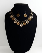 Set collana strass bianchi