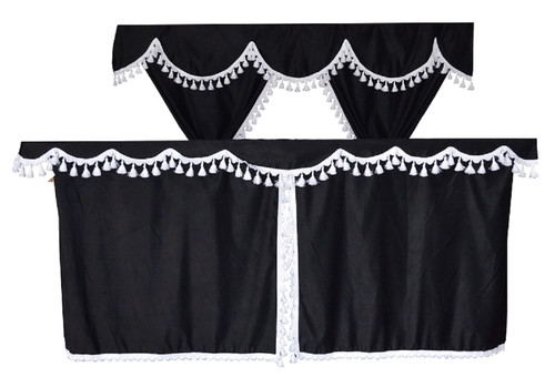 Camion tende set nero bianco - tende,