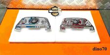 Harley Davidson cover pedane posteriori larghe cromate con logo Softail Touring
