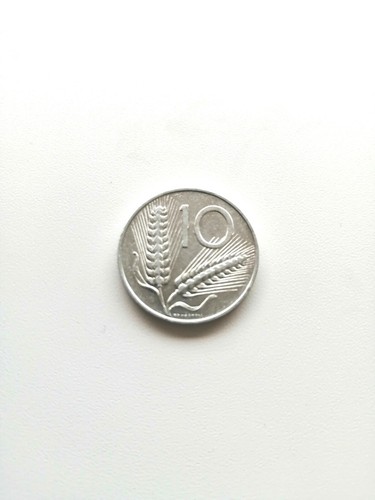 Moneta lire spighe - 10, spighe/aratro