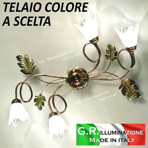 Plafoniera ferro battuto - plafoniera,