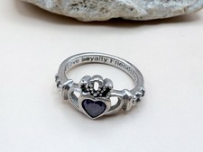 Vintage Silver Amethyst Purple