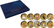 MOST FAMOUS WATER BIRDS set 10x1/1000 oz monete oro 3000 franchi Ciad 2025