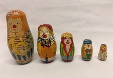 Matrioska pagliacci in legno