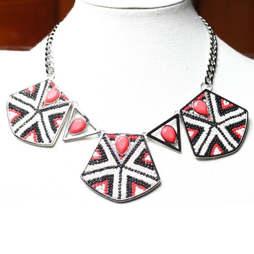 Collana argento pietra corallo - pietra,