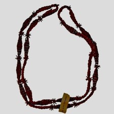 Art. 39 Collana Lunga Semi Ipil-Ipil Vintage '60 Handmade Philippine