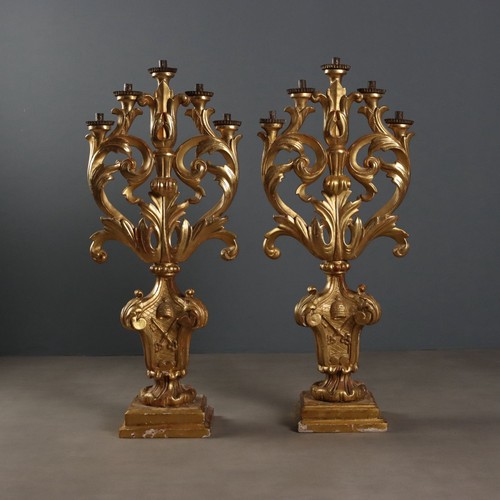 Candelabri antichi legno - candelabri,