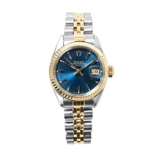 Orologio Rolex Oyster Perpetual Lady Data 26MM 6917 Quadrante Blu Giubileo Acciaio Oro