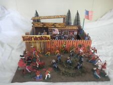 Diorama Assalto al Fortino e Little Big Horn 7° Cavalry Custer Indiani 1:32 Toys