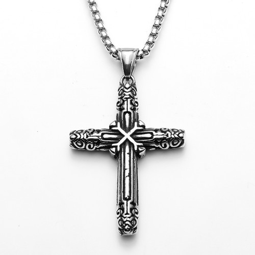 Collana acciaio inox con - in,