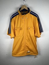 Adidas Vintage 90s Hoodie Maniche Corte Giallo Blu L/XL Men Jacket