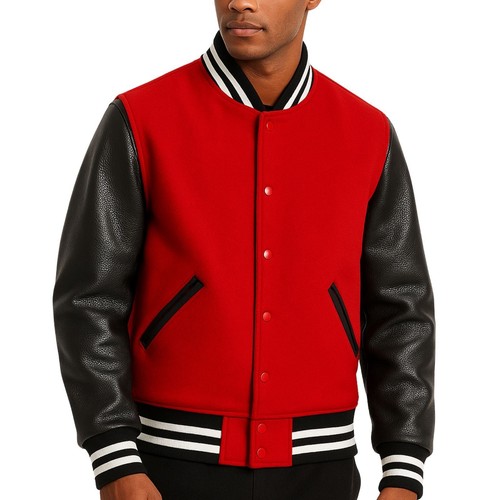 Bomber uomo letterman lana - bomber, e