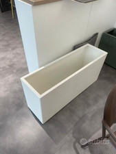 Fioriera Riva 100 x 30 x H.50, bianca in ferro zincato, Medes.