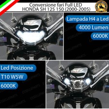 KIT A LED HONDA SH 125 150 2000-2005 ANABBAGLIANTE ABBAGLIANTE H4 POSIZIONE T10