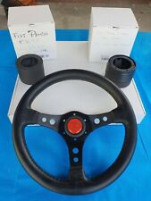 KIT VOLANTE Nero   SPORTLINE DM 33 + MOZZO FIAT PANDA dopo 84 CON  STEMMA  