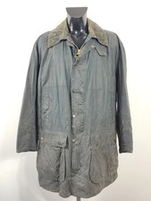 Barbour Giacca Uomo Border blu Vintage C48/122cm Xlarge- Navy wax Vintage Bor...
