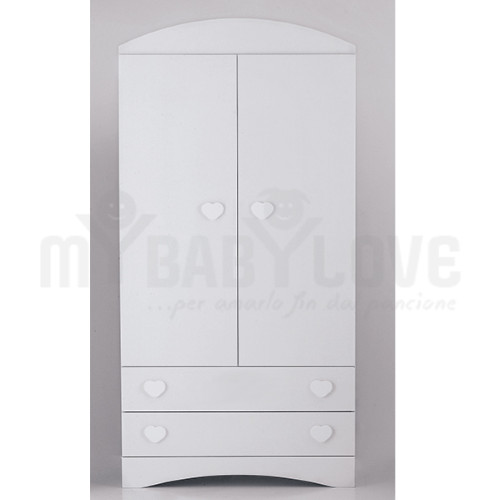 Bebex armadio cuori bianco - armadio,