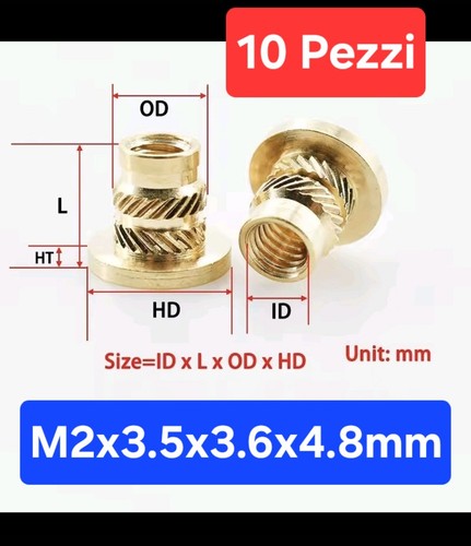 Inserti ottone rame - m2,