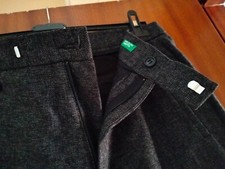 Pantalone uomo lana invernale classico flanella pesante taglie conformate calibr