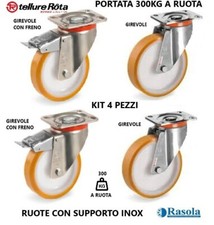 KIT 4 RUOTE 200mm TELLURE