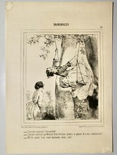 BEAUMONT EDOUARD DE(1821-1888)-LITHO ORIGINALE DU CHARIVARI-1850-FARIBOLES-N°59
