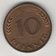 GERMANIA 10 PFENNIG 1950 F FDC UNC #MM74