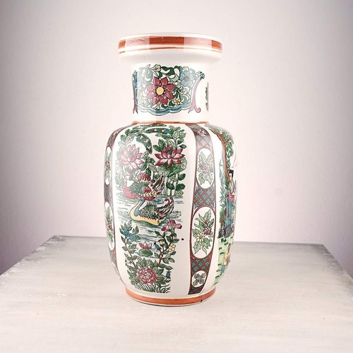 Vaso ceramica figure orientali - vaso,