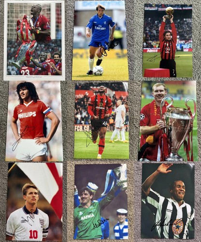 Fotografie calcio autografate