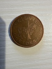 Gettone Coin Tecnotron Dedem Kiddie Rides molto raro, vintage anni 70 in bronzo