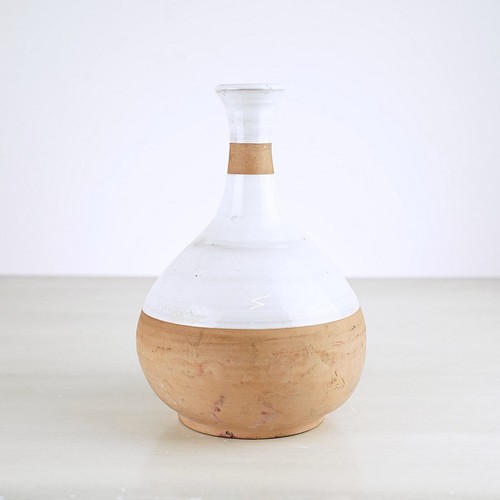 Vaso coccio smaltato - vaso, in