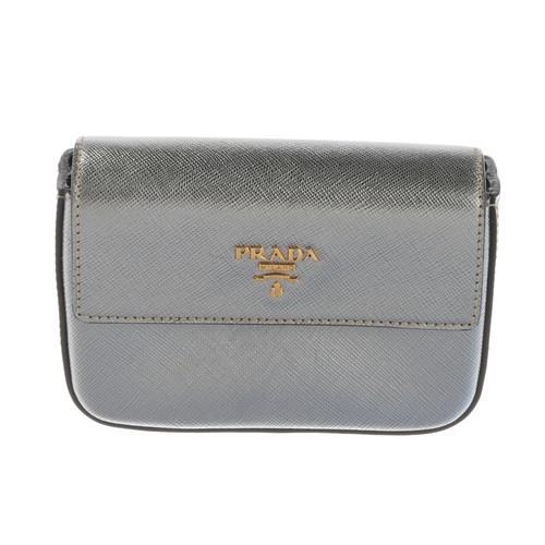 Prada clutch metallizzata - clutch,