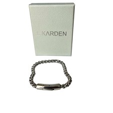 L.Karden Bracelet Men Gold Plated Box Chain Stainless Steel Bracelet for Jewelry