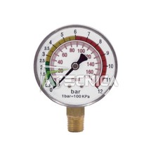 Manometro aria compressa 12 bar diametro 63mm attacco radiale 1/4 Atecnica 53B