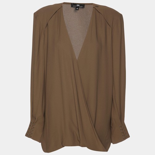 Elisabetta franchi khaki crepe - khaki,