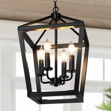 Lampadario Casale 4 Luci, Nero
