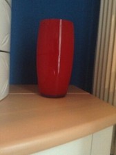 Vaso rosso vetro alto 35 cm