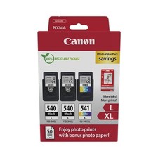 ORIGINAL Canon Value Pack nero / differenti colori PG-540L+CL-541XL + 10x15 cm F