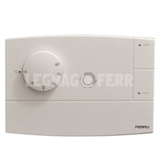 Perry TE500B Termostato Elettronico Serie “ZEFIRO” con Spia Colore Bianco