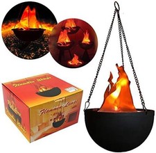 Lampada LED Effetto Fuoco Finto Appesa con Fiamma Realistica in Seta