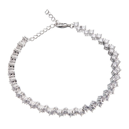 Bracciale tennis donna argento