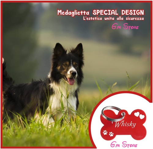 Medaglietta targa per - , cani