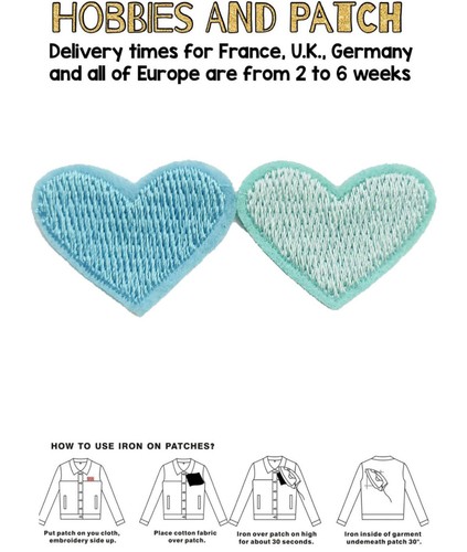 Lotto cuori piccoli azzurro - cuori,