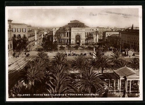 Cartolina palermo piazza - cartolina,