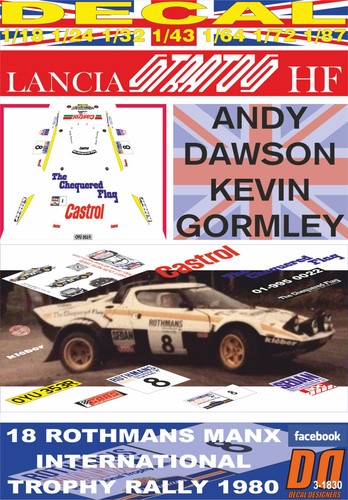 Decal lancia stratos a - lancia, hf