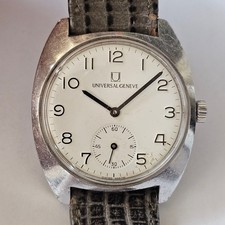 UNIVERSAL GENEVE-PER LE FERROVIE-F.S.-ASSEGNATO-ACCIAIO-CASSA A VITE-CALIBRO 64