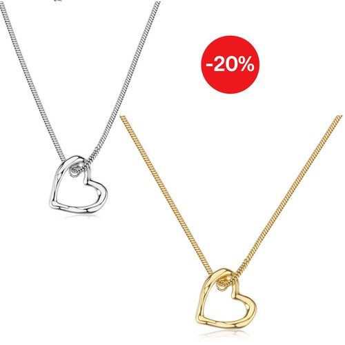 Collana donna cuore - donna, acciaio