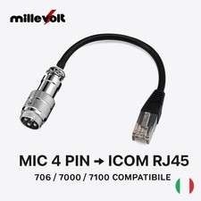 ADATTATORE MICROFONO 4 PIN CB GALAXY → ICOM 7000 / 7100 / 706 / 706 MK2 RJ45
