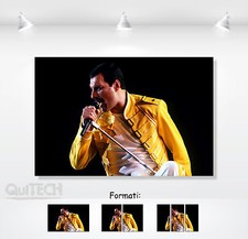 Freddie Mercury - 4 - Quadro stampa su Tela Pelle Canvas Dipinto Arte Moderna