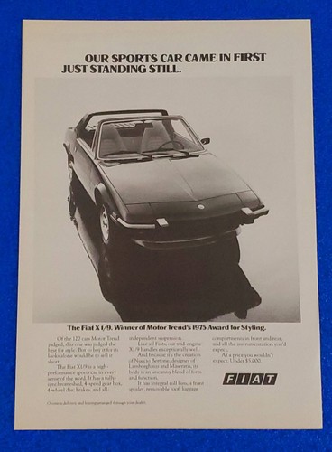 Fiat 1975 vincitore del - x, 1/9